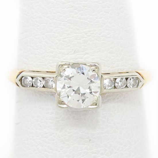 Picture of Antique 14k Gold & Old European Cut Diamond Engagement Ring
