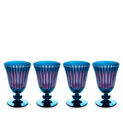 Picture of New Set of 4 Wine Glasses, Blue