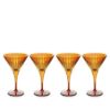 Picture of New Set of 4 Martini Glasses, Amber