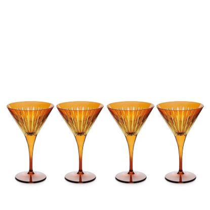 Picture of New Set of 4 Martini Glasses, Amber
