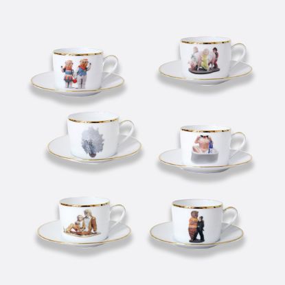 Picture of New Set of 6 Tea Cups & Saucers 3 oz
