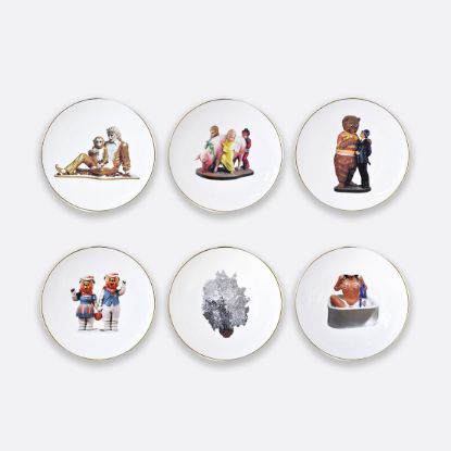 Picture of New Set of 6 Coupe Dinner Plates 10.6" + 6 Coupe Salad Plates 8.3"