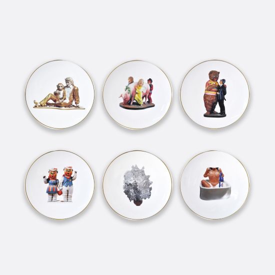 Picture of New Set of 6 Coupe Dinner Plates 10.6" + 6 Coupe Salad Plates 8.3"