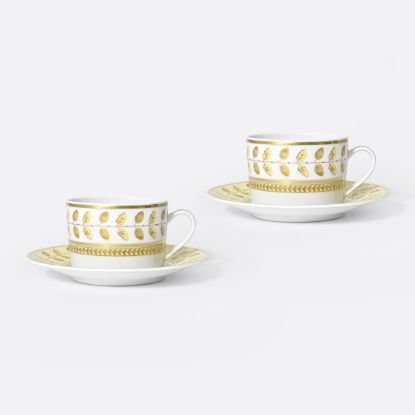 Picture of New Set of 2 Tea Cups & Saucers 4.5 oz