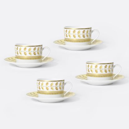 Picture of New Set of 4 Tea Cups & Saucers 4.5 oz