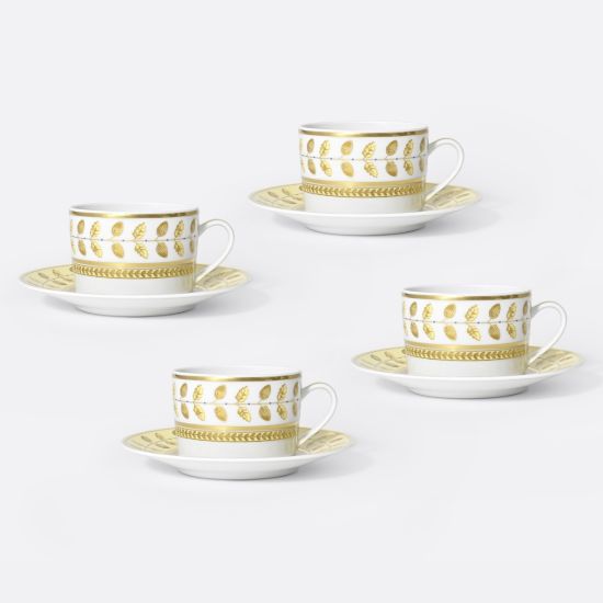 Picture of New Set of 4 Tea Cups & Saucers 4.5 oz