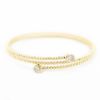 Picture of 14k Yellow Gold Diamond Flexible Bypass Bangle Bracelet