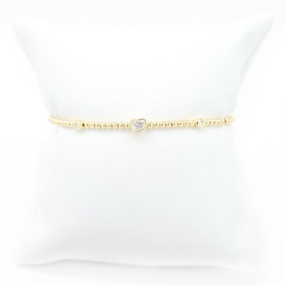 Picture of 14k Yellow Gold Diamond Flexible Bangle Bracelet