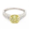 Picture of 18k Two Tone Gold Yellow Diamond Ring