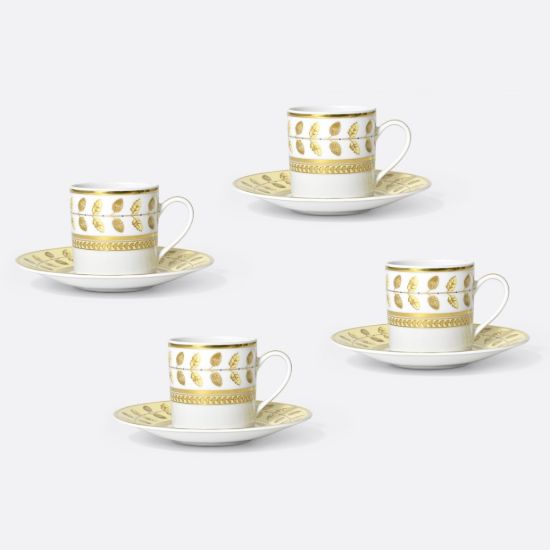 Picture of New Set of 4 Espresso Cups & Saucers 2 oz