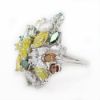 Picture of Platinum Ring with Multi-Color Diamonds