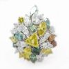 Picture of Platinum Ring with Multi-Color Diamonds