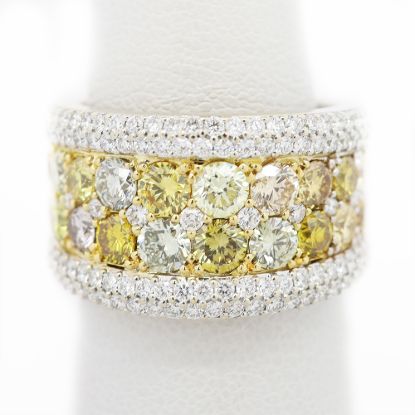 Picture of 18k Two Tone Gold with Yellow & White Diamond Ring