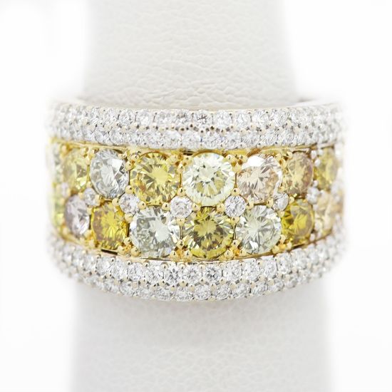 Picture of 18k Two Tone Gold with Yellow & White Diamond Ring