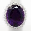 Picture of 14k Yellow Gold Amethyst & Diamond Ring