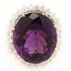 Picture of 14k Yellow Gold Amethyst & Diamond Ring