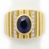 Picture of 18k Yellow Gold Sapphire & Diamond Ring