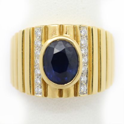 Picture of 18k Yellow Gold Sapphire & Diamond Ring