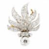 Picture of Antique 14k Yellow Gold & Platinum Diamond Brooch