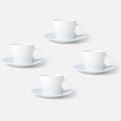 Picture of New Set of 4 Tea Cups & Saucers 4.5 oz