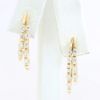 Picture of 14k Yellow Gold Double Hoop Diamond Earrings