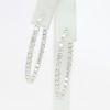 Picture of 14k White Gold Oval Diamond Hoop Earrings