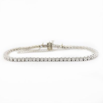 Picture of 14k White Gold Diamond Line Tennis Bracelet